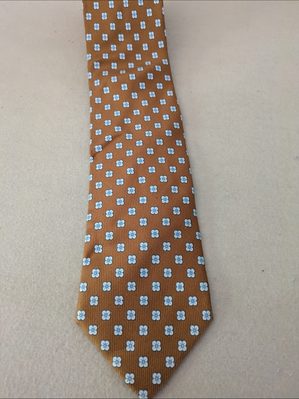 Cantini Firenze Hand Made In Italy Patterned Silk Tie